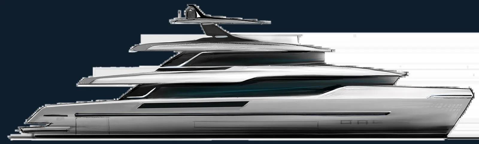 Filippetti Yacht Navetta 35 — motorna jahta, bočni nacrt plovila