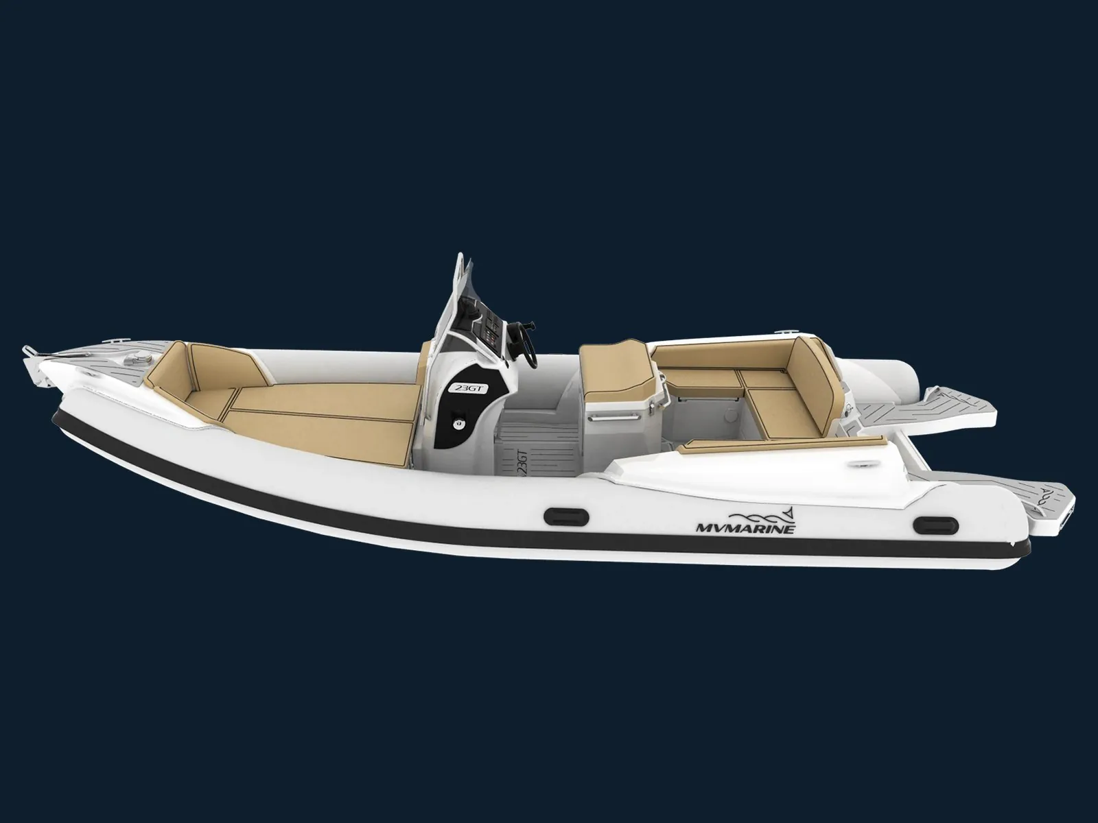 MV Marine MV 23GT — gumenjak 6,99 m, studijski prikaz plovila
